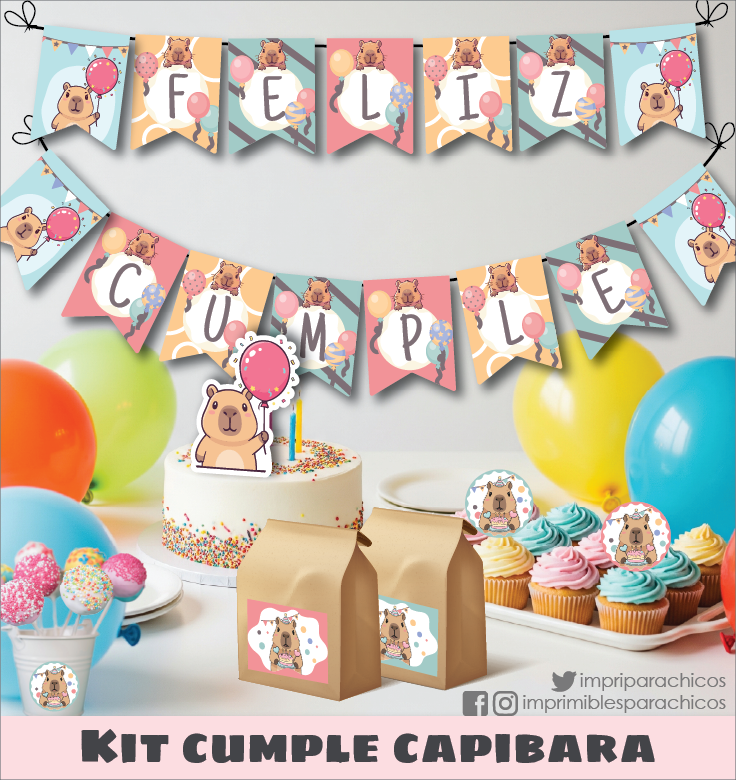 Kit cumple Capibara